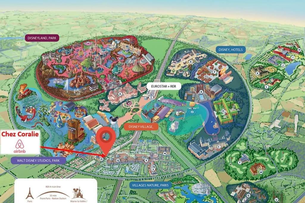 Disneyland Paris, Appartement 70M², Parking Prive Serris Eksteriør bilde